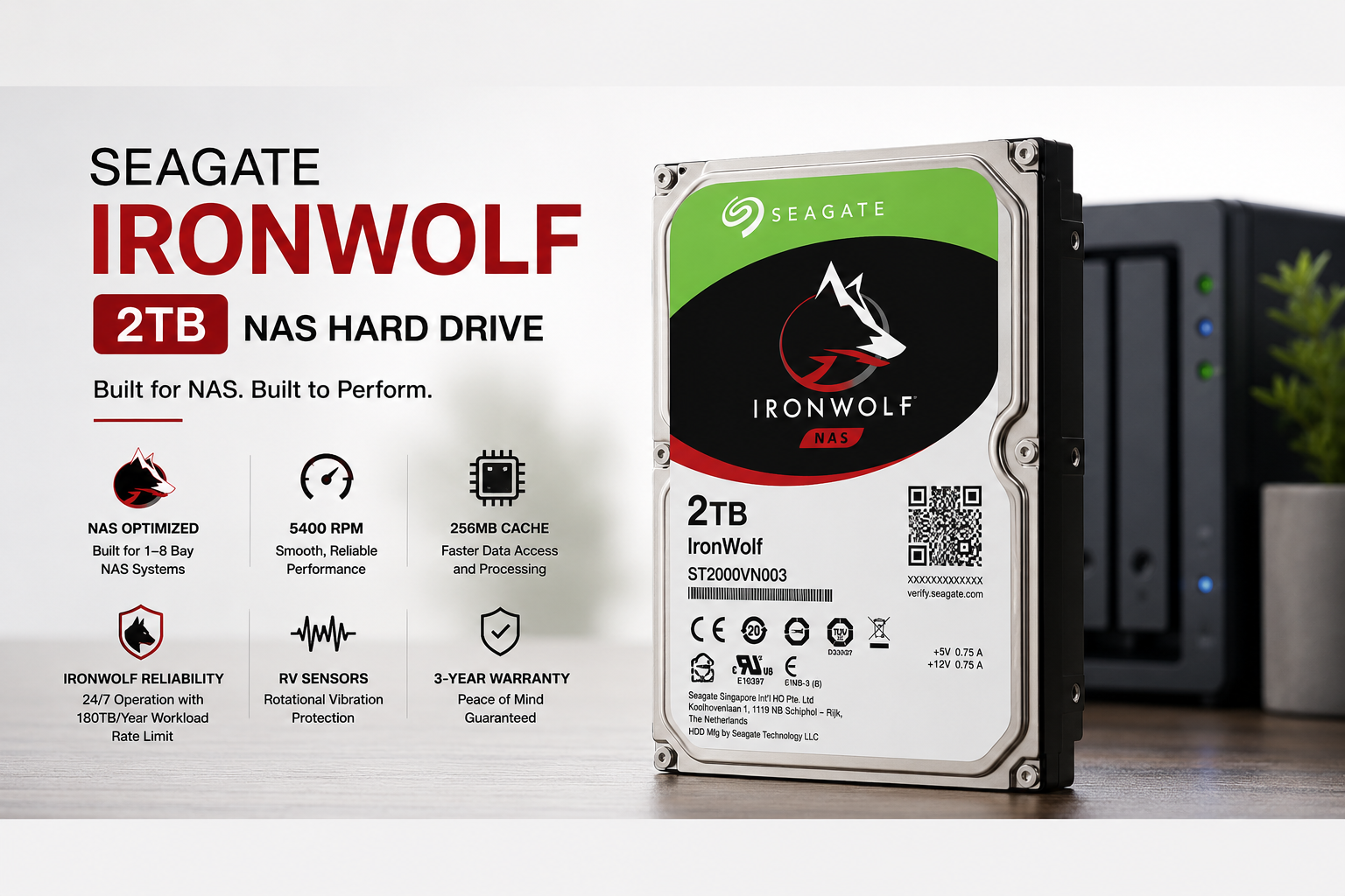 Seagate IronWolf 2TB Review: NAS HDD Specs & Performance